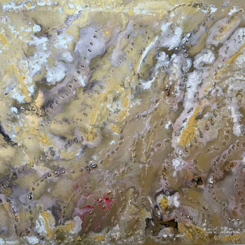 Golden Motion - Acrylic Painting - Artezaar.com Online Art Gallery