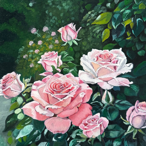 Graceful Garden - Oil Painting - Artezaar.com Online Art Gallery