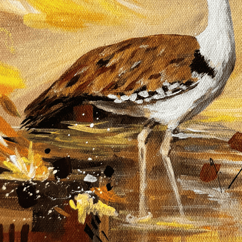 Great Indian Bustard - Mixed Media - Artezaar.com Online Art Gallery