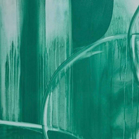 Green Frequency Abstract Acrylic Painting Buy Now on Artezaar.com Online Art Gallery Dubai UAE