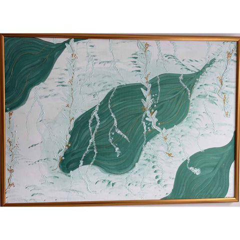 Green Leaves - Acrylic Painting - Artezaar.com Online Art Gallery