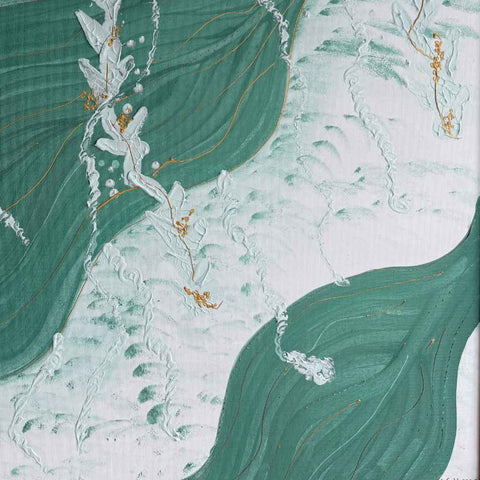 Green Leaves - Acrylic Painting - Artezaar.com Online Art Gallery