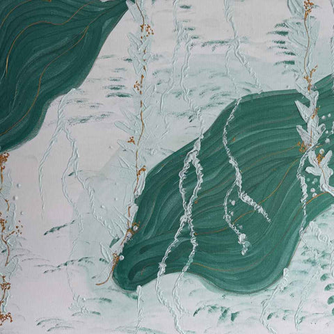 Green Leaves - Acrylic Painting - Artezaar.com Online Art Gallery