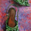 Green Shoes Fine Oil Painting Buy Now on Artezaar.com Online Art Gallery Dubai UAE