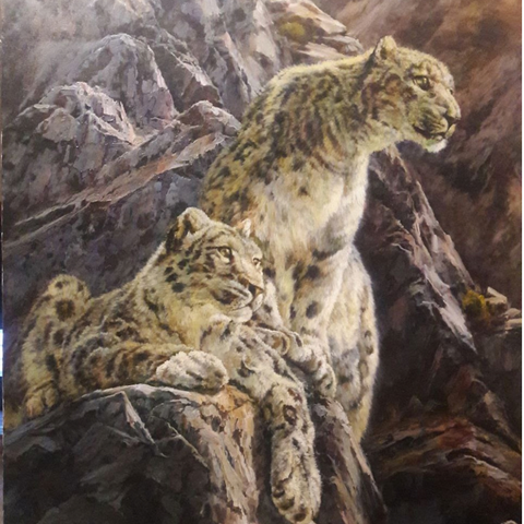 Guarding Of The High Mountains - Oil Painting - Artezaar.com Online Art Gallery