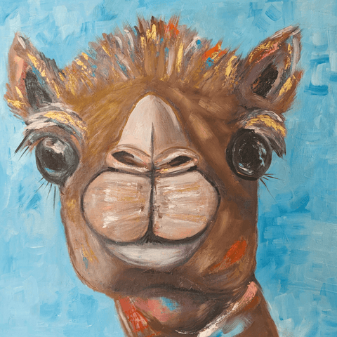 Happy Camel - Oil Painting - Artezaar.com Online Art Gallery