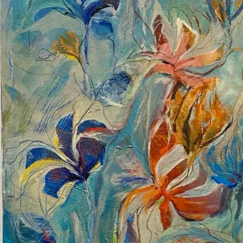 Harmony Of Bloom Acrylic Painting Buy Now on Artezaar.com Online Art Gallery Dubai UAE