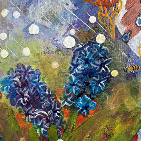 Hearken Abstract Acrylic Painting Buy Now on Artezaar.com Online Art Gallery Dubai UAE