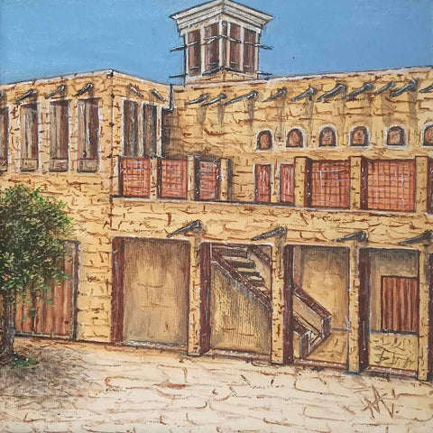 Heritage House Acrylic Painting  Buy Now on Artezaar.com Online Art Gallery Dubai UAE