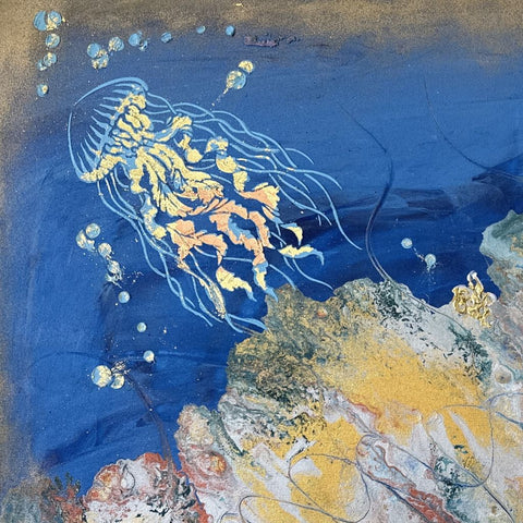 Hidden Treasure Abstract Acrylic Painting Buy Now on Artezaar.com Online Art Gallery Dubai UAE
