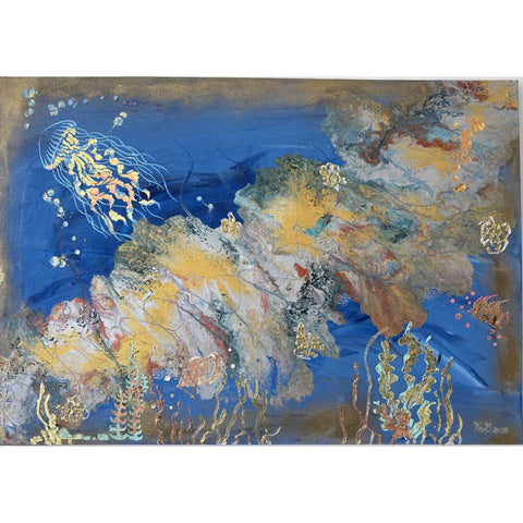 Hidden Treasure Abstract Acrylic Painting Buy Now on Artezaar.com Online Art Gallery Dubai UAE
