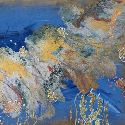 Hidden Treasure Abstract Acrylic Painting Buy Now on Artezaar.com Online Art Gallery Dubai UAE
