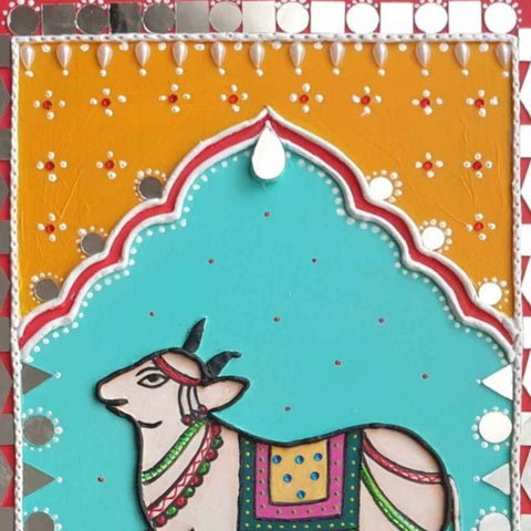 Holy Cow Fine Mixed medial Painting Buy Now on Artezaar.com Online Art Gallery Dubai UAE