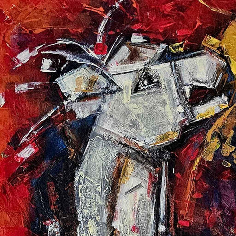 Horse Power Mixed Media Painting Buy Now on Artezaar.com Online Art Gallery Dubai UAE