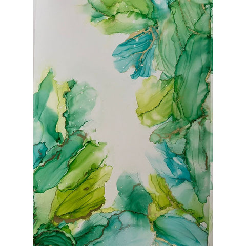 Hues of Green Abstract Alchol Ink Art Buy Now on Artezaar.com Online Art Gallery Dubai UAE