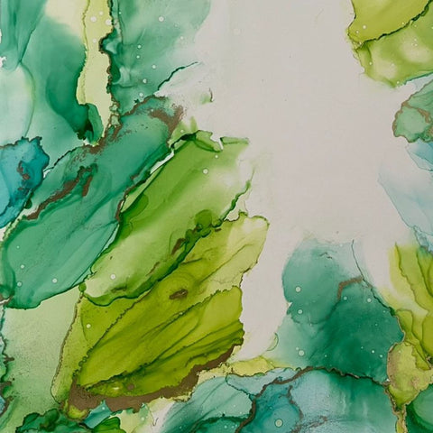 Hues of Green Abstract Alchol Ink Art Buy Now on Artezaar.com Online Art Gallery Dubai UAE