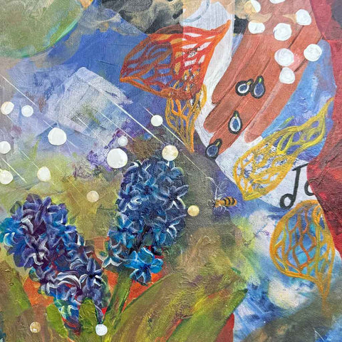 Hyacinths Acrylic Painting Buy Now on Artezaar.com Online Art Gallery Dubai UAE