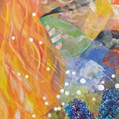 Hyacinths Acrylic Painting Buy Now on Artezaar.com Online Art Gallery Dubai UAE