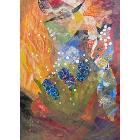 Hyacinths Acrylic Painting Buy Now on Artezaar.com Online Art Gallery Dubai UAE