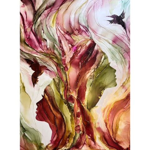 I Got Your Back Alcohol Ink Painting Buy Now on Artezaar.com Online Art Gallery Dubai UAE