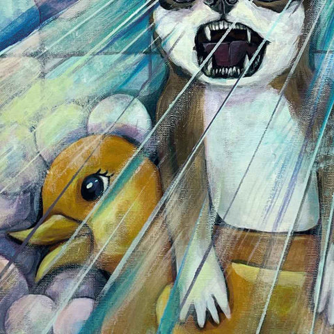 I Hate Baths Acrylic Painting Buy Now on Artezaar.com Online Art Gallery Dubai UAE
