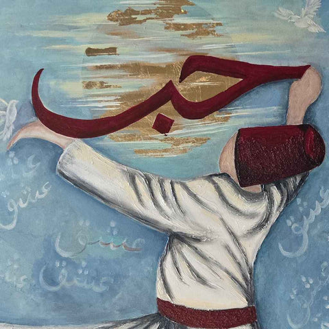 Ishq Acrylic Painting Buy Now on Artezaar.com Online Art Gallery Dubai UAE