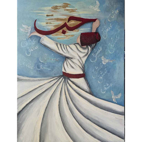 Ishq Acrylic Painting Buy Now on Artezaar.com Online Art Gallery Dubai UAE