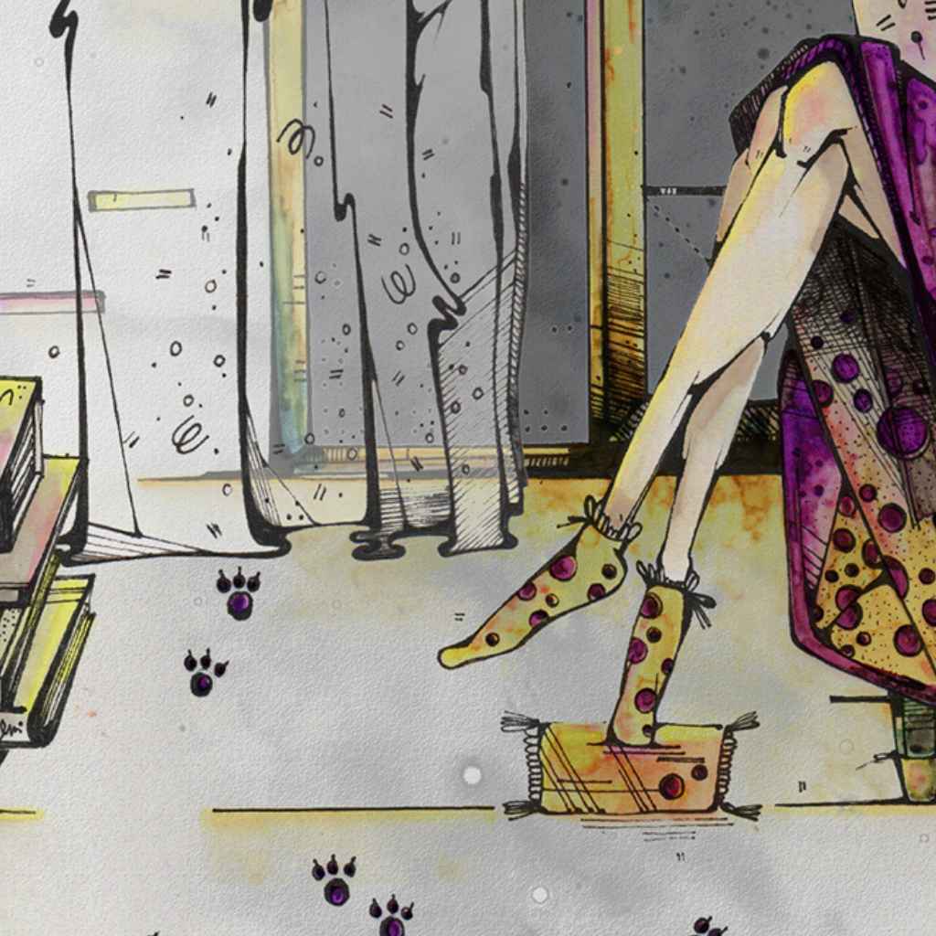 Overstretched Inbetween Drawing In Between Pages | Digital Print | Artezaar.com Art Gallery Dubai ...