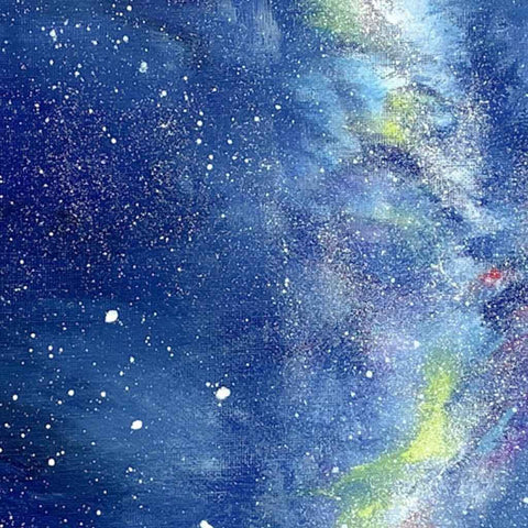 In the Winter Starry Sky - Acrylic Painting - Artezaar.com Online Art Gallery