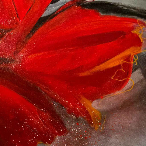 Inferno Bloom Acrylic Painting Buy Now on Artezaar.com Online Art Gallery Dubai UAE