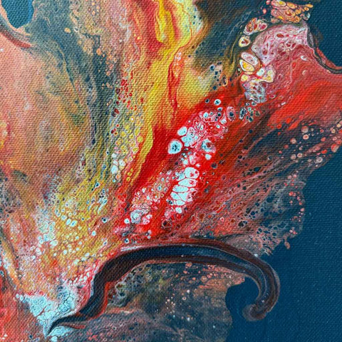 Inferno : Fire within Abstract Acrylic painting Buy Now on Artezaar.com Online Art Gallery Dubai UAE