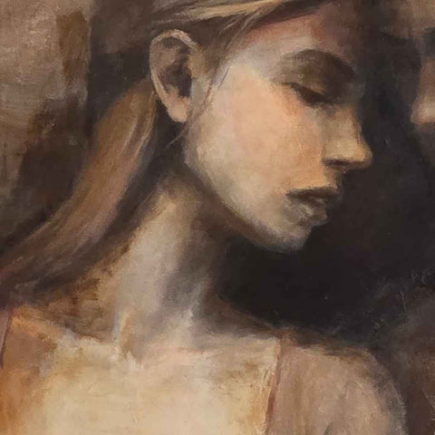 Inward Gaze Oil Painting Buy Now on Artezaar.com Online Art Gallery Dubai UAE