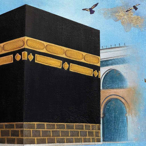 Kaaba: The Quiet Centre Acrylic Painting Buy Now on Artezaar.com Online Art Gallery Dubai UAE
