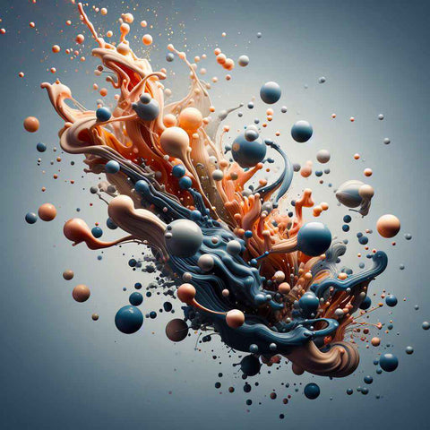 Splash 3 Abstract Synthography Art Buy Now on Artezaar.com Online Art Gallery Dubai UAE