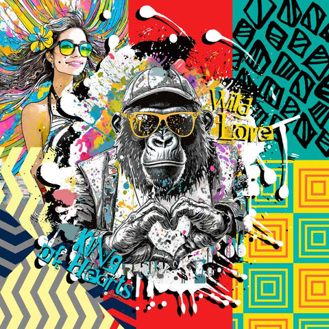 King of hearts Digital Pop Art Buy Now on Artezaar.com Online Art Gallery Dubai UAE