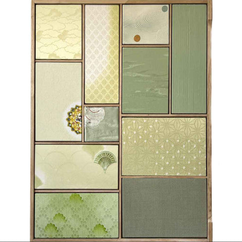 Kobachi ~ Green Collection Abstract Mixed Media Artwork Buy Now on Artezaar.com Online Art Gallery Dubai UAE