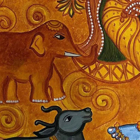 Krishna Fine Acrylic Painting Buy Now on Artezaar.com Online Art Gallery Dubai UAE