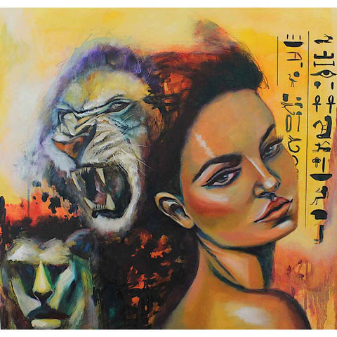 Lady of Protection Fine Oil Painting Buy Now on Artezaar.com Online Art Gallery Dubai UAE