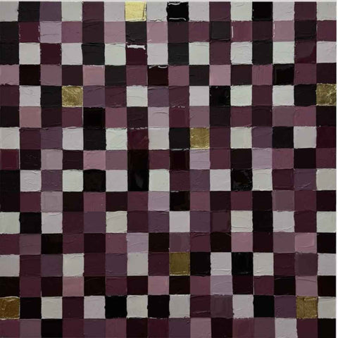 Lavender Grid Abstract Acrylic Painting Buy Now on Artezaar.com Online Art Gallery Dubai UAE