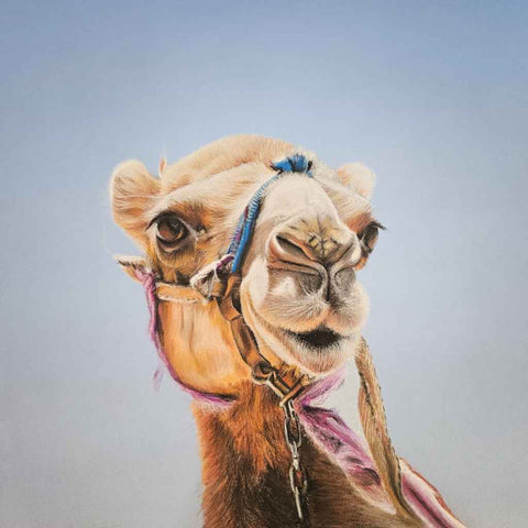 Lawencina of Arabia Chalk Pastel Painting Buy Now on Artezaar.com Online Art Gallery Dubai UAE