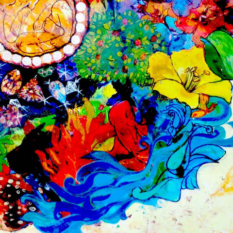 Life Abstract Watercolor Painting Buy Now on Artezaar.com Online Art Gallery Dubai UAE