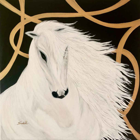 Limitless Glory Abstract Horse Painting Buy Now on Artezaar.com Online Art Gallery Dubai UAE