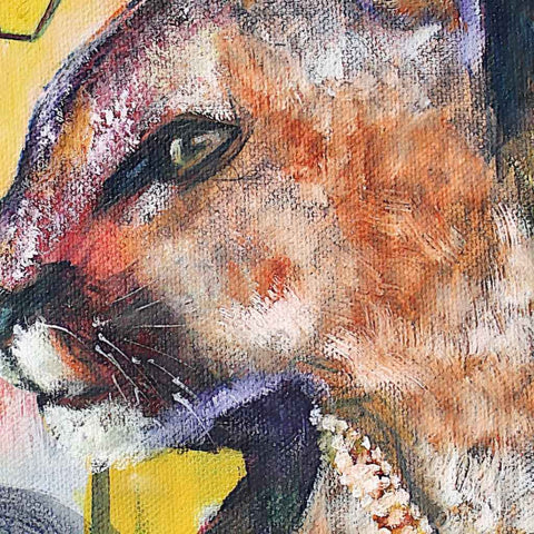 Lioness Guardian Fine Oil painting Buy Now on Artezaar.com Online Art Gallery Dubai UAE
