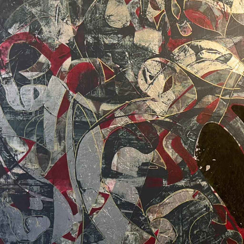 Lost Roots Abstract Mixed Media Painting Buy Now on Artezaar.com Online Art Gallery Dubai UAE