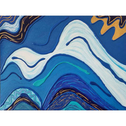 Lost In Blue - Mixed Media Painting - Artezaar.com Online Art Gallery