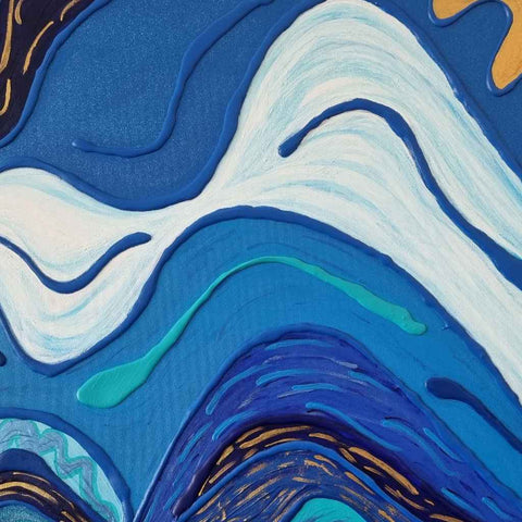 Lost In Blue - Mixed Media Painting - Artezaar.com Online Art Gallery