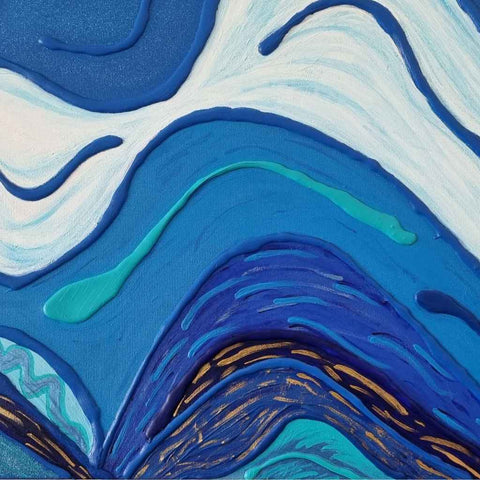 Lost In Blue - Mixed Media Painting - Artezaar.com Online Art Gallery