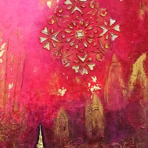 Love Dubai 1 Abstract Mixed Media Painting Buy Now on Artezaar.com Online Art Gallery Dubai UAE