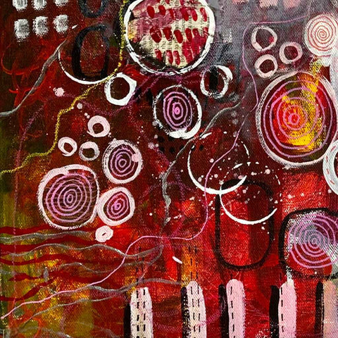 Love Is In The Air I Mixed Media Painting Buy Now on Artezaar.com Online Art Gallery Dubai UAE