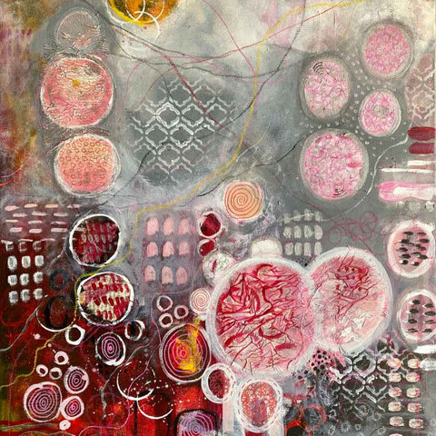 Love Is In The Air I Mixed Media Painting Buy Now on Artezaar.com Online Art Gallery Dubai UAE